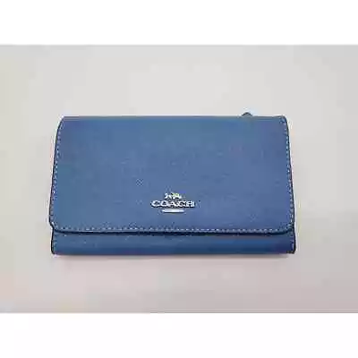 Coach F30205 Flap Phone Wallet - Sky Blue • $298.17