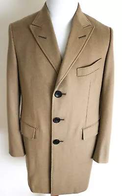 $7260 TOM FORD 100% Cashmere Vicuna Color Coat Overcoat Topcoat 50 Euro Medium • $3495