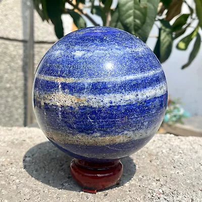 2.85LB Natural Lapis Lazuli Jasper Quartz Sphere Crystal Ball Reiki Healing • $0.99