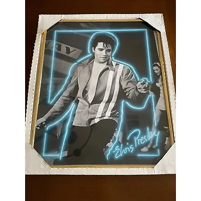 Elvis Presley Framed Movie Poster Dancing Signiture Neon 20x16 Print Wall Art • $29.99