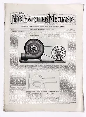 1890 Northwestern Mechanic Journal Blacksmiths Miners Steam Engines Minneapolis • $35