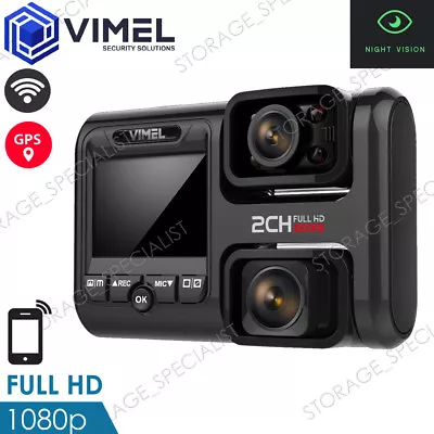 $169.95 • Buy Vimel Professional Dual Dash Camera 4K GPS WIFI Car Security Dashcam