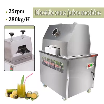 US 110V Electric Sugar Cane Ginger Juice Extractor Press Machine Stainless Steel • $449.90