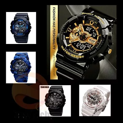 Multifunctional Men's Sport Watches Waterproof Military LED Analog&Digital Watch • $29.90