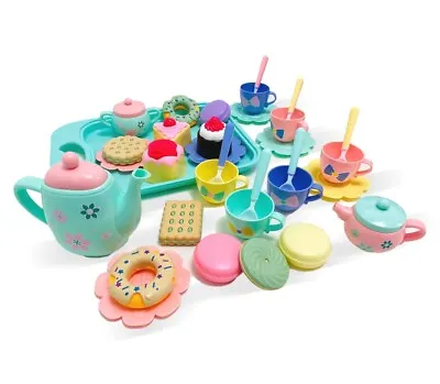 £14.99 • Buy 6 Cups Pretend Play Tea Party Set Play Food Accessories Plastic Tea Set For Kids