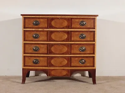 BENCHMADE 1950s Hepplewhite Curly Maple Mahogany Rogers Style Chest Dresser #2 • $3895