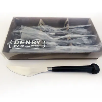 DENBY SAMARKHAND Flatware Boxed Set 6 Steak Knives NEW NEVER USED England • $119.99