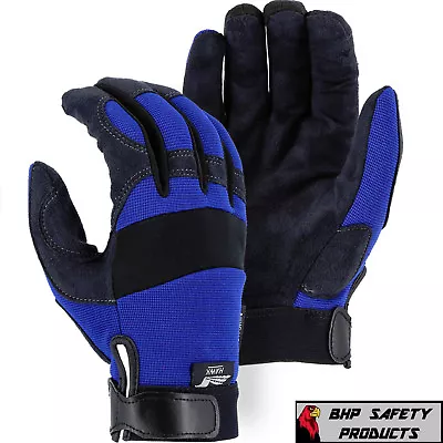 Mechanics Work Gloves Synthetic Leather Amorskin Majestic Glove 2137BL (SM-2XL) • $11.50