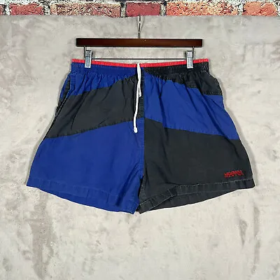 Members Only Vintage Swim Shorts Mens Medium Black Blue • $7.20