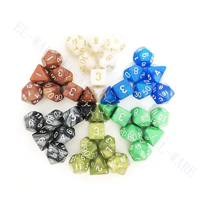 $8.99 • Buy 7 Pcs/Set DND Magic Colour Polyhedral Dice Dungeons And Dragons With Black Bag