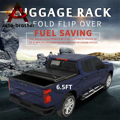 6.5Ft Bed Soft 4-Fold Tonneau Cover For Ford F150 F-150 Super Crew Cab 2014-2019 • $170.97