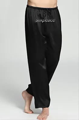 SILKPEACE 5 Day Deliver Mens Silk Satin Pajama Lounge Bottoms Sleepwear W POCKET • $14.38