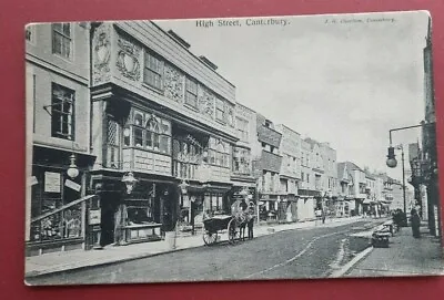 Vintage High Street Canterbury Postcard J G Charlton Pre 1918 • £1.99