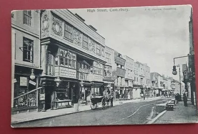 Vintage High Street Canterbury Postcard J G Charlton Pre 1918 • £1.99