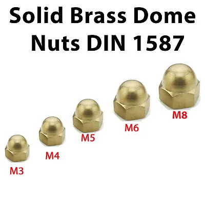 £3.10 • Buy Solid Brass Dome Nuts Accorn Cap Nuts M3, M4, M5, M6