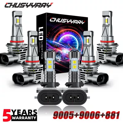 For Chevrolet S10 2000-2004 9005 9006 881 LED Headlight Fog Lights Bulbs Kit 6X • $59.99