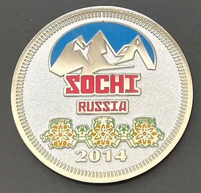 Sochi Russia 2014 Winter Olympics Token Medal Challenge Coin - New In Plastic • $14.99