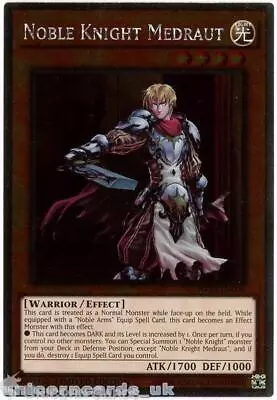 NKRT-EN006 Noble Knight Medraut Platinum Rare Limted Edition Mint YuGiOh Card • £0.99