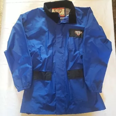 First Gear Motorcycle Rain Jacket Mens Size Large Blue/Black Synchro Jacket 2 • $30