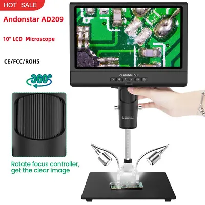 Andonstar AD209 10  LCD Digital Microscope 2MP For Phone Repair Art Miniature • $123.19