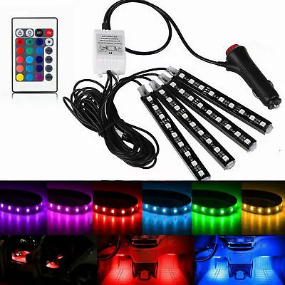 Parts Accessories RGB LED Lights Car Interior Floor Decor Atmosphere Strip Lamp • $24.16