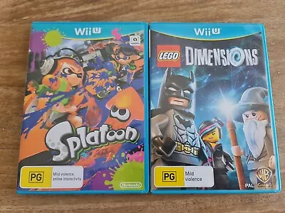 Splatoon & Lego Dimensions - W/Manual - Nintendo Wii U - Vgc - Mint Discs! • $25