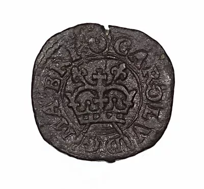 Charles I Rose Farthing Type 4b S.3206 ~ Mm Crescent Both Sides • £30.95