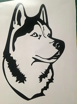 £2.70 • Buy 1x Husky Wolf Vinyl Sticker Decal Car Camper Dog Van Bumper 4.5x6in Black