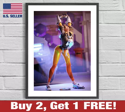 $22.95 • Buy Overwatch Tracer Stretch 18  X 24  Poster Print Game Room Man Cave Wall Art