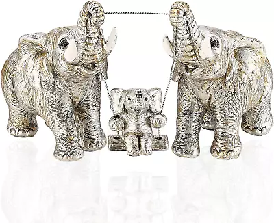 CYYKDA Elephant Statue Mom Gifts. Home Decor Accents Elephant Figurines For Room • $21.84