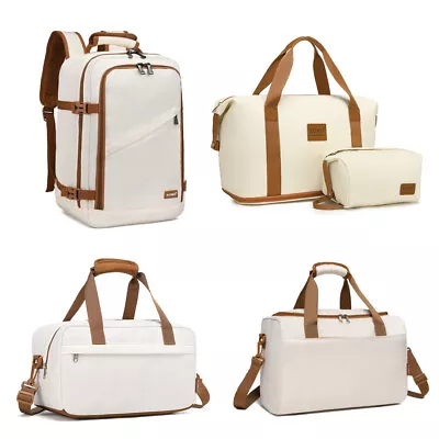 Beige Travel Bags/Backpack Shoulder Bag Holdall Cabin Luggage Duffle Bag Large  • £10.99