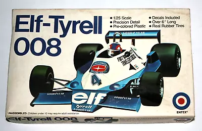 Entex 1:25 Elf Tyrell 008 F1 Grand Prix Car Model Kit #9552E • $29.99