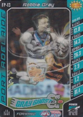 AFL 2016 Teamcoach Port Adelaide - Robbie Gray Footy Power Card No.FP-13 • $3.15