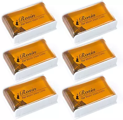 6-Pack Rosin For Violin Viola Cello Low Dust Light Rosin Accessories • $9.99