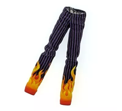 Monster High  Holt Hyde - First Wave - Black Purple Fire Flame Pants Slacks Only • $10.99