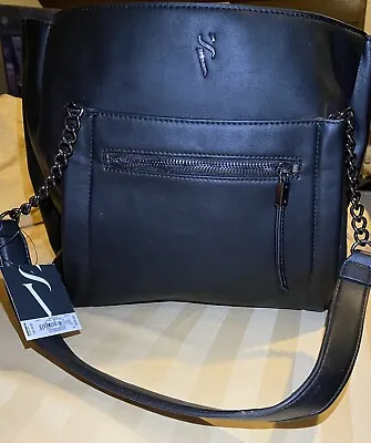 Simply Vera Wang Rockbridge Tote Bag Handbag Purse - Black Gray Snake • $80