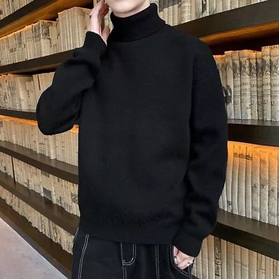 2022 Men's Autumn And Winter Knitted Sweater Long-sleeved Turtleneck Pullover • $54.27