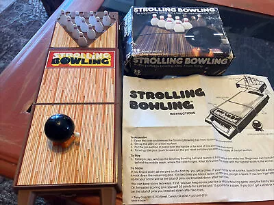 $24 • Buy Vintage Tomy Strolling Bowling Game Wind Up Game Beautiful! 1982 W Box