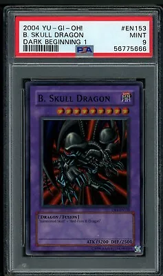 YUGIOH B. Skull Dragon DB1-EN153 Super Rare PSA 9 MINT • $54.99