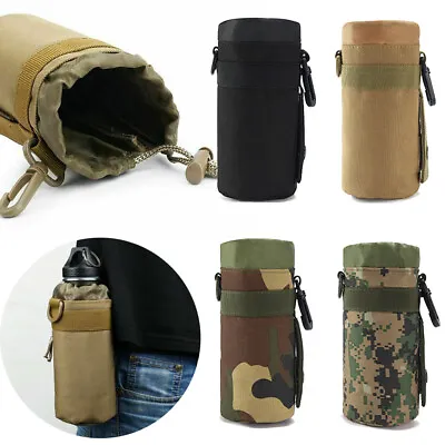 Bicycle Water Bottle Tactical Molle Holder Pouch Drink Military Belt Kettle Bag • $8.98