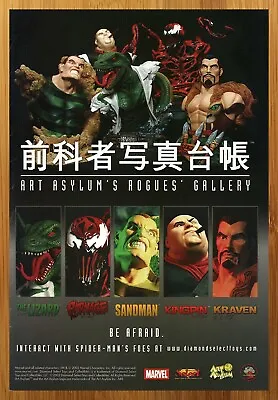 2002 Marvel Select Spider-Man Villain Busts Print Ad/Poster Carnage Lizard Art • £14.59