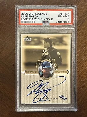 2000 U.D. Legends MIKE PIAZZA Legendary Signatures-Gold /50 • $500