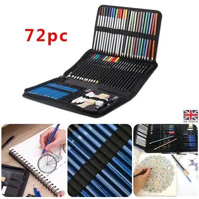 £18.53 • Buy 72x Professional Artist Pencils Set Drawing Sketching Colouring Art Kit Adult UK