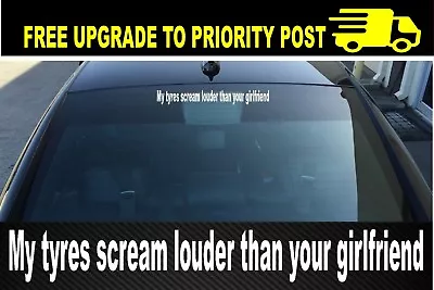 CAR 4X4 4wd DECAL Bns Car Jdm FUNNY RUDE My Tyres Sticker Ute 400mm • $6.80