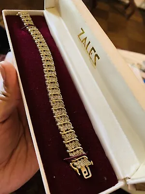 Zales Diamond 14 K Gold And Diamond Bracelet • $5400
