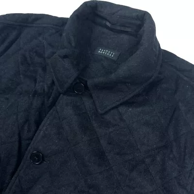 Barney's New York Men's Cashmere Quilted Car Coat Jacket Black • 42R • $299.99