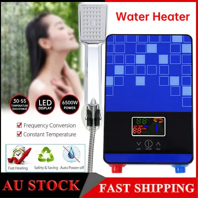 6000W Electric Instant Tankless Hot Water Heater Camping Caravan Shower System • $69.57