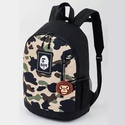 [New] BAPE KIDS A Bathing Ape 2022 COLLECTION CAMO Backpack & MILO Charm • $102.64