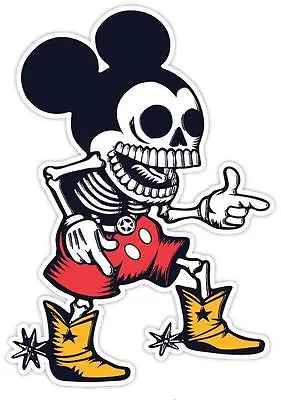 Mickey Mouse Zombie Skeleton Vinyl Sticker Decal • $3