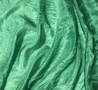 Hand Dyed Moss Green China Silk HABOTAI Fabric • $11.99